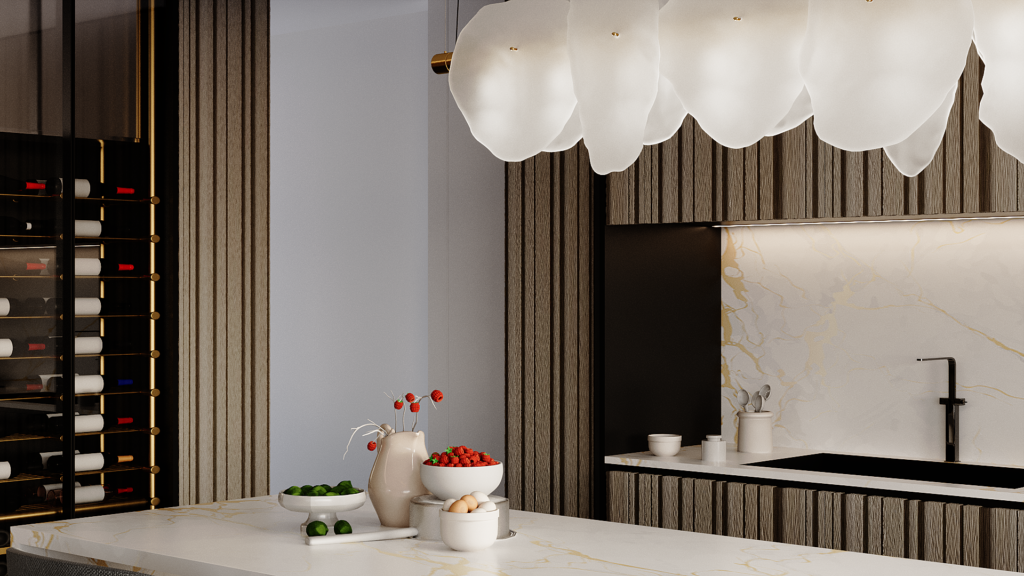 modern interior in luxury villas